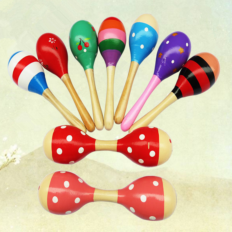 Olff percussion instrument Wooden Sandball Sandhammer Toddler Toddler Toddler Toy Midsize Sandhammer Double Head Sandhammer