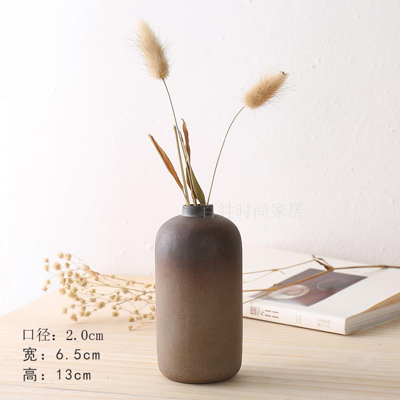 Bình gốm retro đồ đá hoa trang trí hoa nước hoa phong cách Nhật Bản hoa khô chèn phòng khách lối vào trang trí nhà - Vase / Bồn hoa & Kệ chậu trồng cây trong nhà