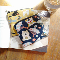 Three little Parisian cotton numb retro and wind zero wallet cloth art make-up containing bag cute handbags
