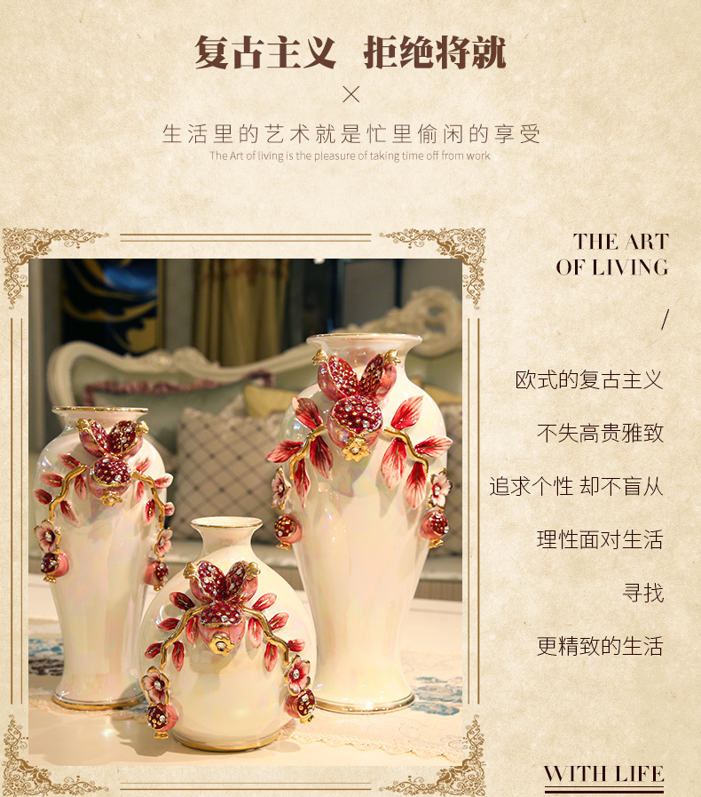 European vase furnishing articles ceramic simulation flowers sitting room suit creative household act the role ofing is tasted vase girlfriends wedding gift