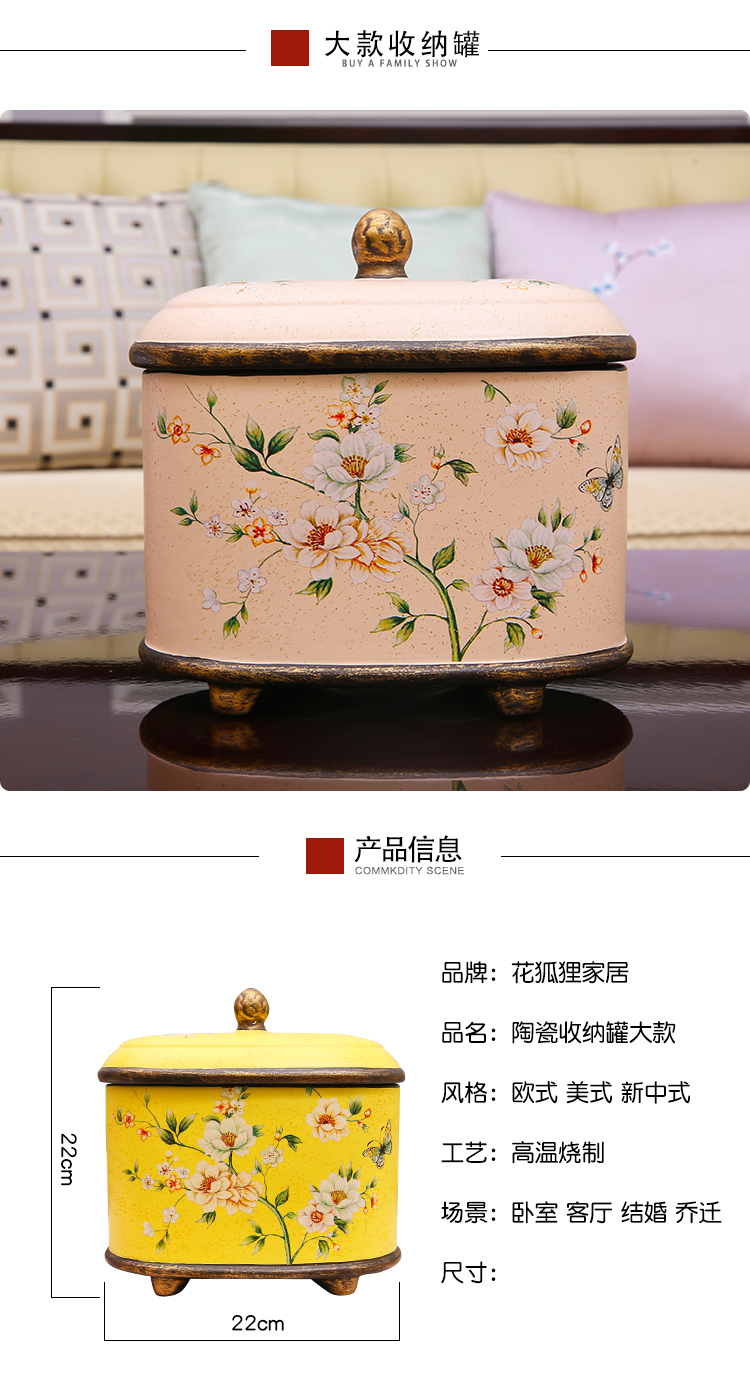 American creative ceramic wine storage tank furnishing articles household act the role ofing is tasted European the sitting room porch decorate the receive candy jar