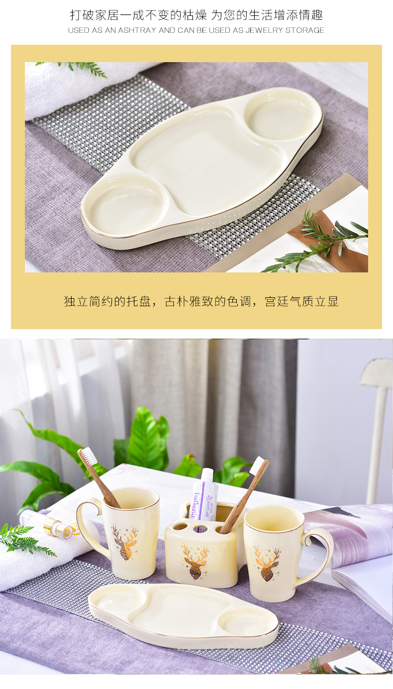 European household act the role ofing is tasted creative decoration toilet wash gargle suit three - piece ceramic sanitary ware for wash gargle ornaments