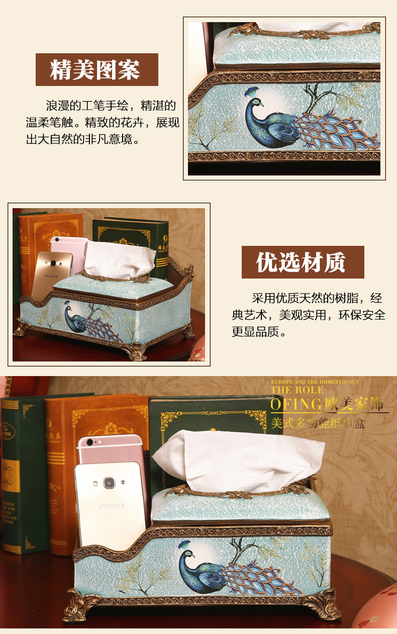 American fruit bowl ceramic creative home furnishing articles ornaments continental plate tissue box sitting room tea table three suits for