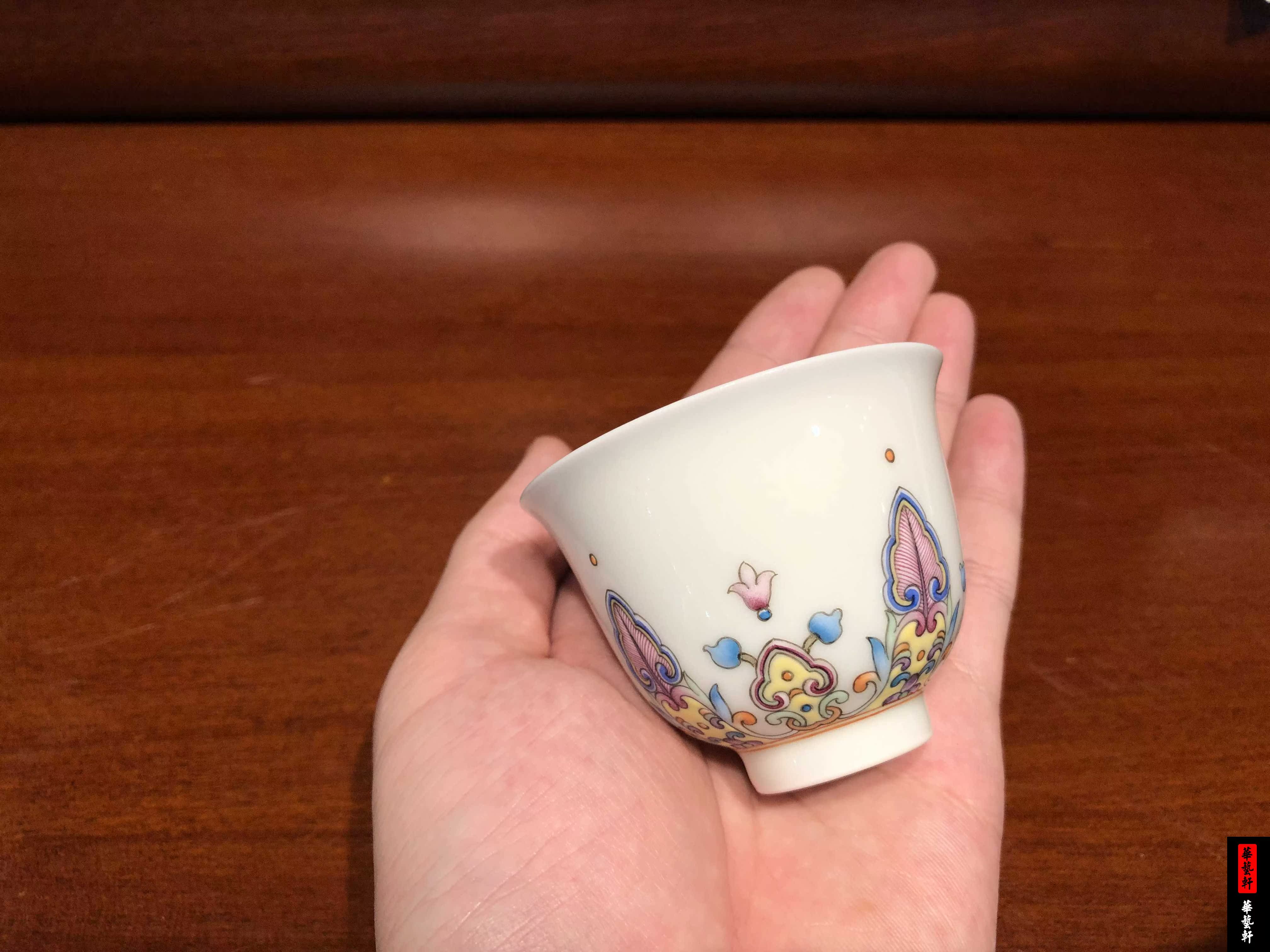 Jue Kiln Powder Color filled with tea cup Tea Tea Tea Tea Tea Road Kung Fu Fair Cup (Huayi Xuan Ceramic Art)