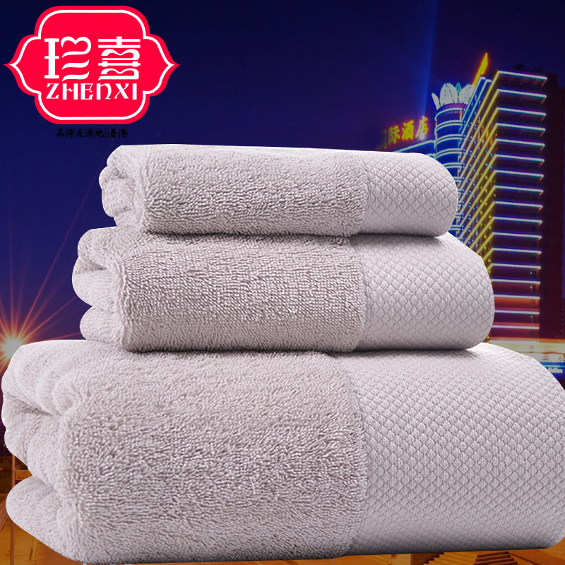 Nhập khẩu bông ba mảnh khách sạn năm sao khách sạn khăn Khăn trắng mềm mại, thấm khăn lint-miễn phí - Khăn tắm / áo choàng tắm khăn tắm trắng