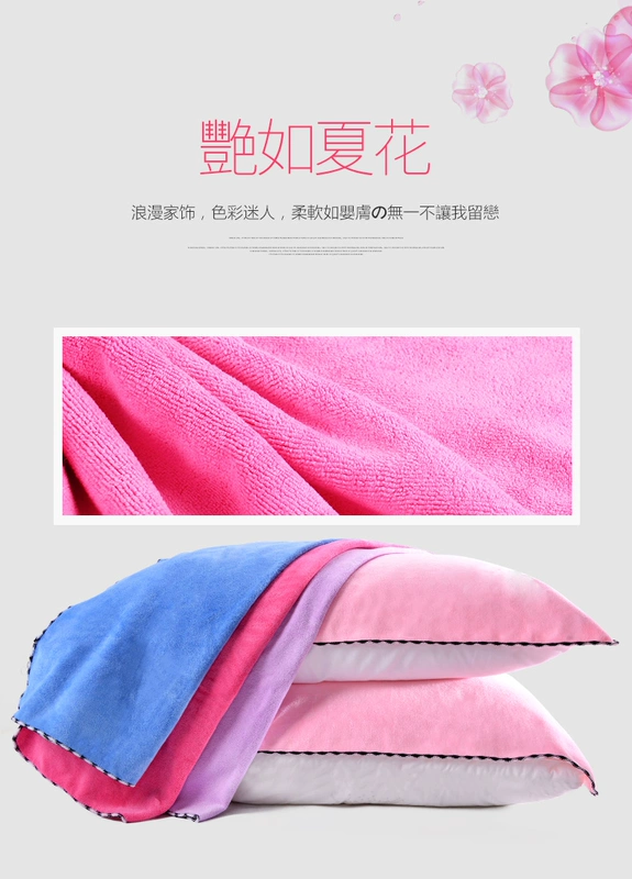 Zhenxi chính hãng nano gối khăn để tăng dày hơn cotton mềm mồ hôi thấm người lớn duy nhất cặp gối khăn khăn choàng gối
