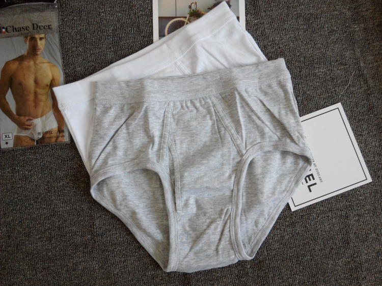 Quần lót nam bằng vải cotton tam giác cộng với size cộng với phân bón thoáng khí mồ hôi trắng cao eo trung niên quần lót nữ cao cấp