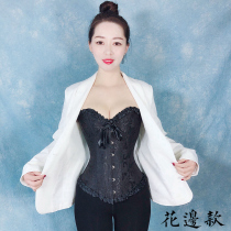 Court girdle shapewear female body shaping thin waist artifact abdominal belt shaking sound the same style net red steel bone