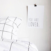 The Loved of You Are You Are Loved) Nordic Pole Brief Ins Wind Korea white ensemble photo props cards