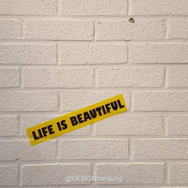 life is beautiful) beautiful life Korean style decorative wall stickers photo props