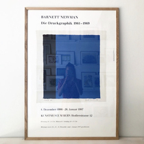 BARNRTT) European medieval art painting Klein blue retro paper poster decorative painting