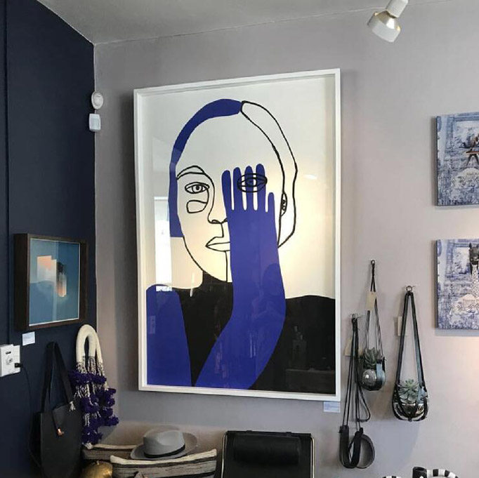 a).) Art deco) Barcelona designer Abstract Portrait Portrait Woman Somatic Paper Decoration Poster