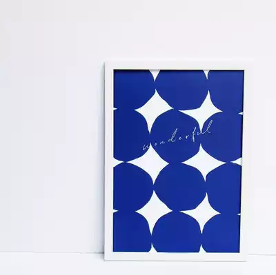 ) Klein blue) Classic Klein blue Nordic minimalist style quiet decoration poster