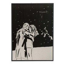 lovers Korean wind old film-like retro hues hugged curly hair girls and men art posters