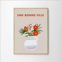 flower Korean seoul designer style retro French color scheme knock beauty poster French decorative painting
