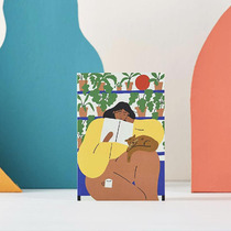 ) Live with cat) Coffee green plant and cat lifestyle idle to tease cat Korean decorative boards