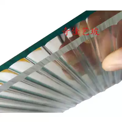 Custom 5mm 8mm corrugated wavy stripes Changhong art glass living room dining room glass screen partition wall