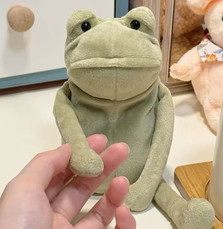 New Frog Sad Frog Plush Toy Working Frog Comfort Doll Birthday Gift Jellycat Furgus Frog