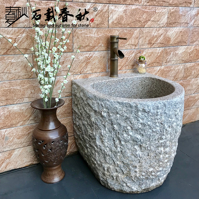 Marble Mop Pool Whole Stone Wash Basin Home Stone Stone Simple Integrated Down Pool Outdoor Balcony Patio