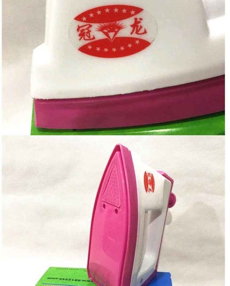 冠龙 小气 铁 -Pink (Nhựa) Bàn ủi hơi nước bằng nhựa - Điện sắt bàn là điện