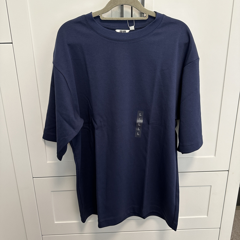 Uniqlo Men's Airism Cotton Blend Loose Round Neck Striped T-Shirt 5-Sleeve 461914 465185 Cool Feeling Uniqlo Men's Airism Cotton Blend Loose Round Neck Striped T-Shirt 5-Sleeve 461914 465185 Cool Feeling