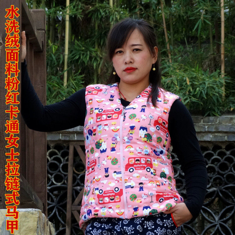 Lady adult washed suede finish handmade pure natural cotton waistcoat Home 100 lap waistcoat waistcoat cotton vest