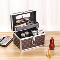 Toolbox mini beauty door-to-door household aluminum alloy eyebrow new style portable storage multi-layer beauty box portable