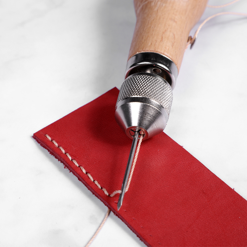 Sewing leather seams