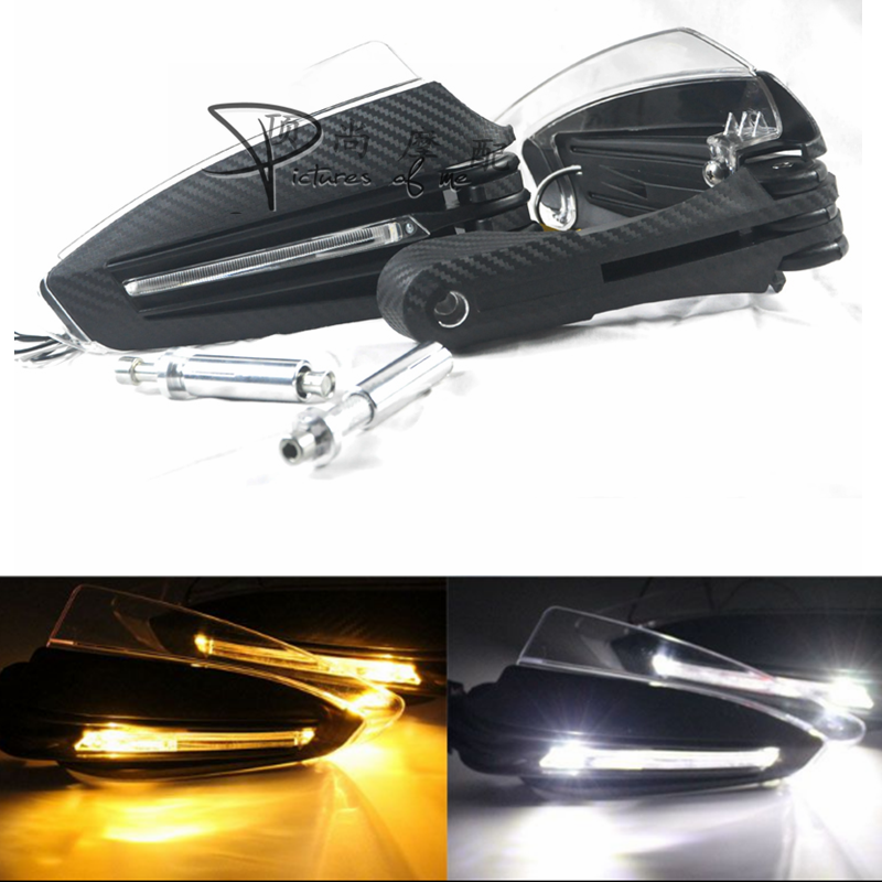 Motorcycle modification accessories LED with light wind shield handguard Off-road vehicle personality modification universal anti-drop handlebar cover