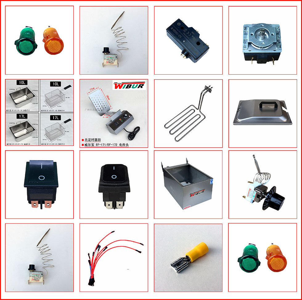 Wilpo EF-101 102 171 172 electric fryer fried head electric fryer thermostat single cylinder double cylinder
