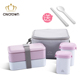 hộp com giữ nhiệt zojirushi 4 ngăn Hộp đựng đồ ăn trưa kiểu Nhật Bản Hộp cơm trưa hai lớp cách nhiệt cách ly Hộp đựng đồ ăn bằng lò vi sóng - Hộp cơm điện sưởi ấm hộp cơm điện lock&lock ejr226ivy