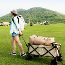 Fun Mountain Outdoor Camping Bike Cross Country Beach Pull Rod Small Pull Goods Trailer Cart Folding Portable Pull Cart