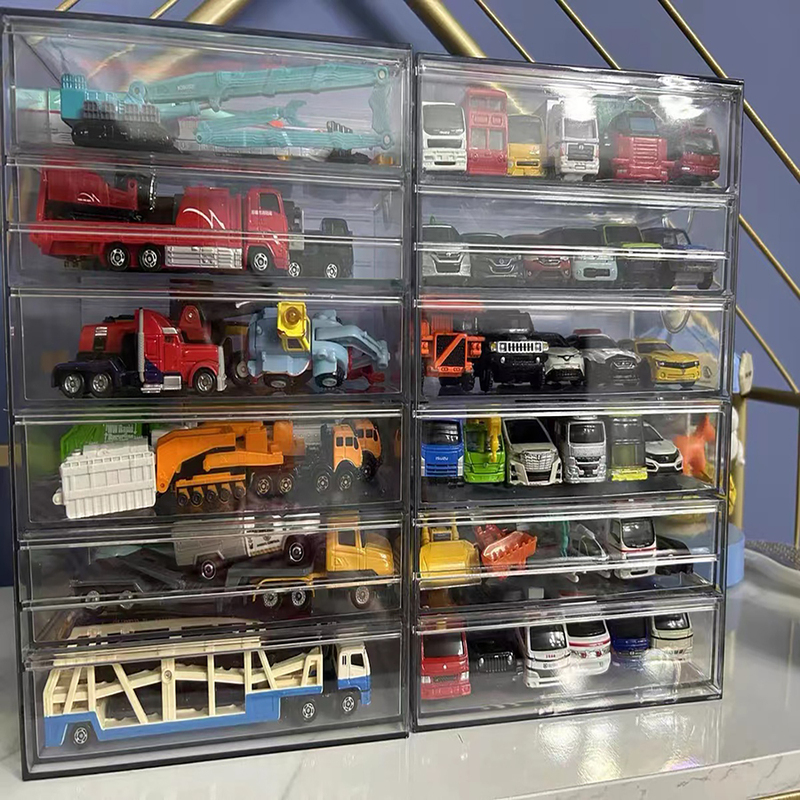 Alloy Car Storage Display Rack Acrylic Tomica Display Cabinet Hot Wheels Model Multi-Layer Storage Box