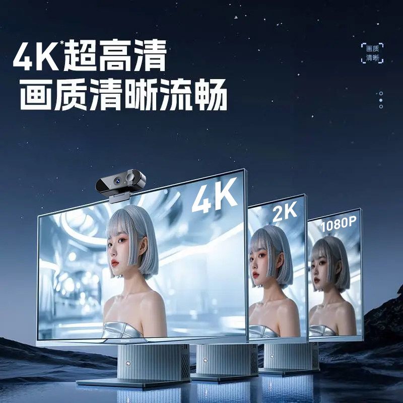 USB External Camera with Microphone for Computer, Desktop, Laptop, Home Use, Online Classes, Postgraduate Entrance Exams, High-Definition Camera