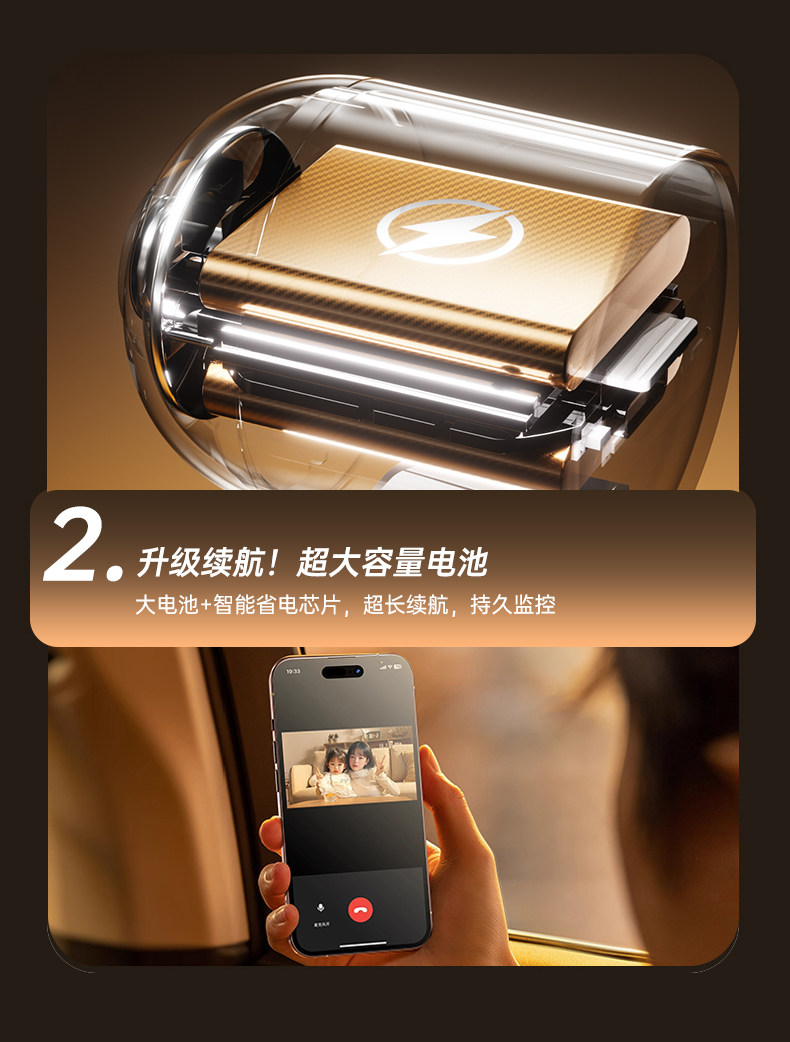 IP-камера 摄像头高清夜视家用连手机远程360度无死角监控器无线wifi免插电 Kompass