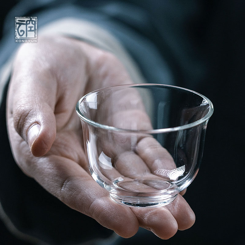 Air Cloud Day Style Body Wash Glass Tea Cup Pure Handmade Cup Small Number Water Glass Wine Glass Wine Glass Transparent Master Kung Fu Single Cup