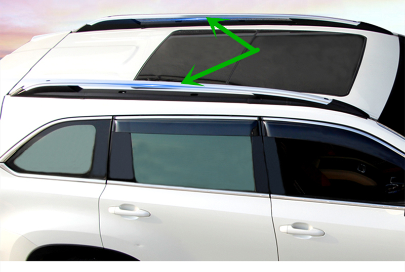 2pcs Plastic Aluminum Alloy Roof Luggage Rack For Toyota Highlander 2pcs Plastic Aluminum Alloy Roof Luggage Rack For Toyota Highlander 2017 2016
