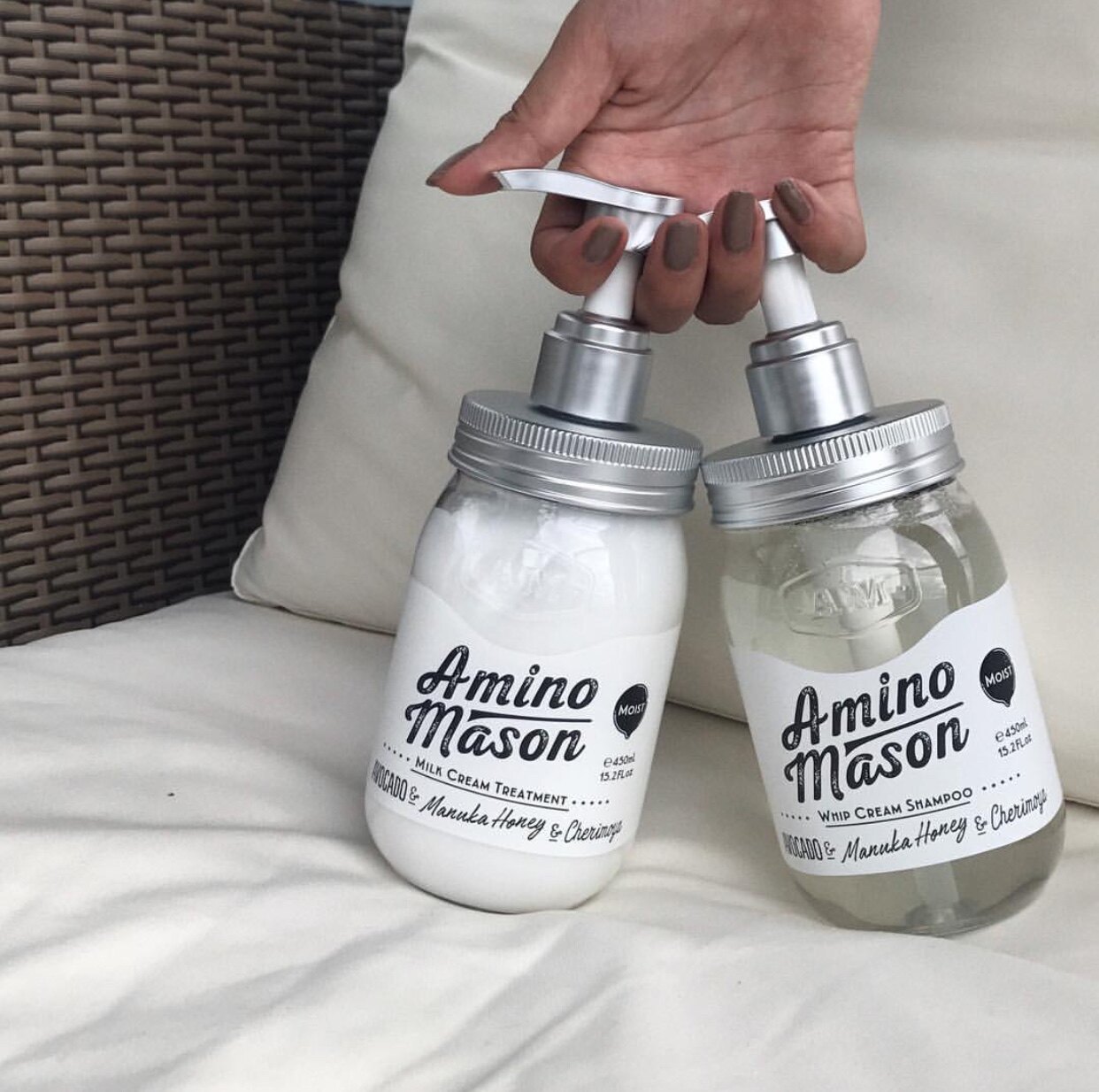 Spot Japan amino mason Amino Acids Moisturizing Shampoo Shampoo BUTTER FRUITS NO SILICONE OIL 450ml