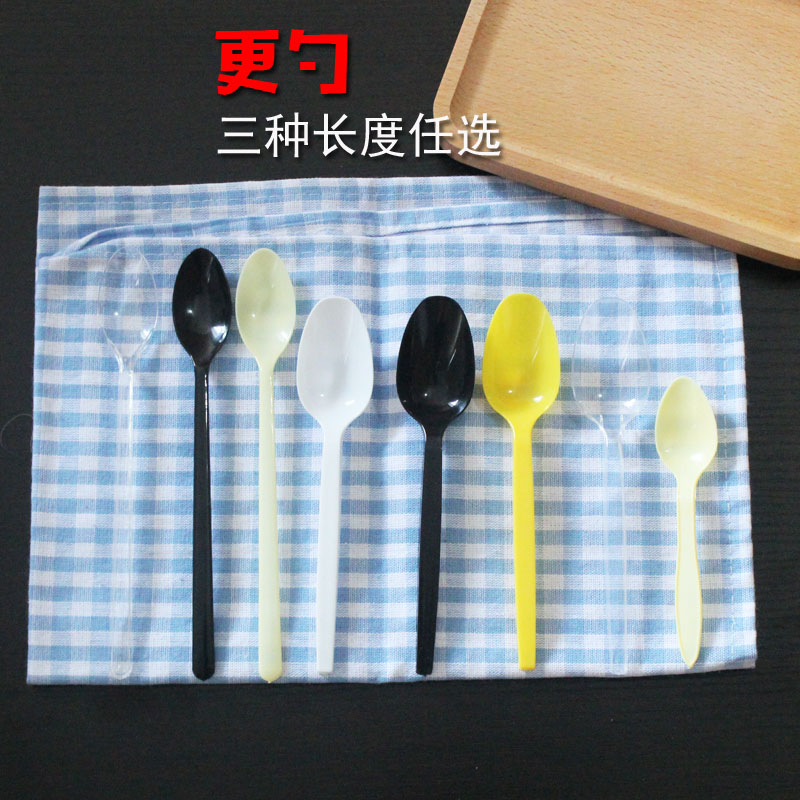 Disposable spoon is small, large ice porridge ice cream spoon shaved ice spoon is small, bigger, longer and thicker