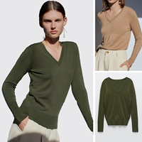 Zara, осенний трикотажный свитер, базовый приятный телу лонгслив