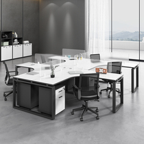 Desk staff Table Office table simple modern screen 4 6 four person work office table and chair combination