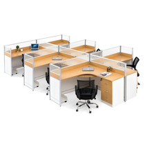 Modern simple Shanghai office furniture 4-person combination desk screen partition work position card staff table