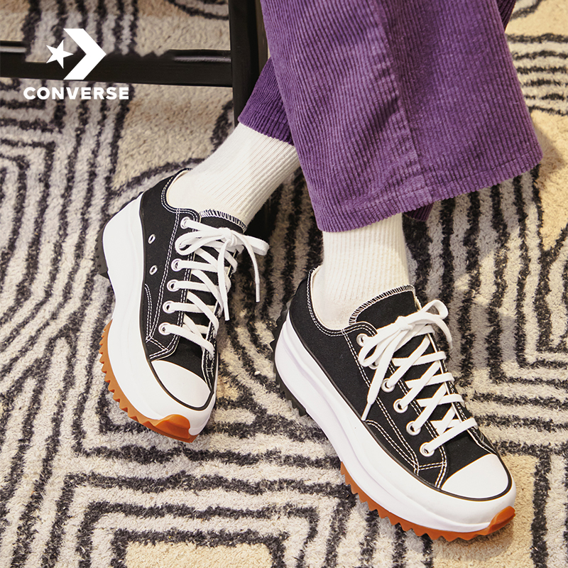 CONVERSE Converse official Run Star Hike hit color thick bottom canvas sneakers casual shoes 168816C