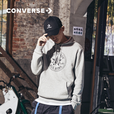 Converse, конверсы, классическое трикотажное платье для отдыха, толстовка с капюшоном