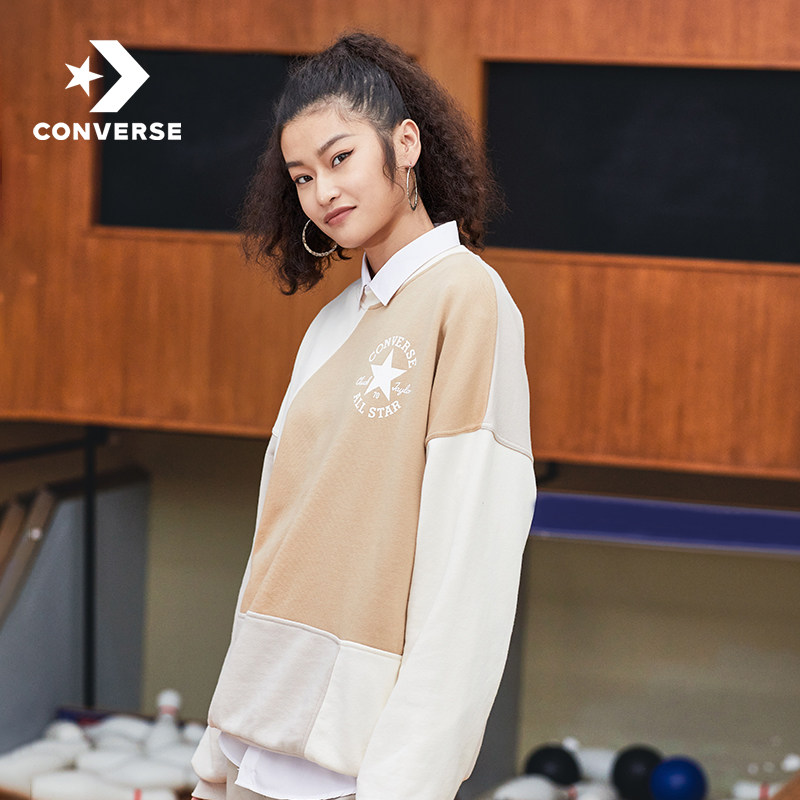 CONVERSE Kuang Wei Official Loose Collision Color Thick Cotton T New Fashion Casual Stitch Weavers 10022964