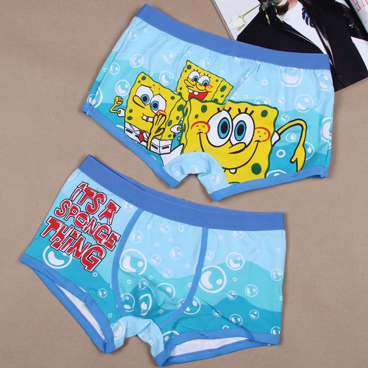 SpongeBob SquarePants Cotton Nam Boxer Quần Dễ Thương Cartoon Cặp Vợ Chồng Quần của Phụ Nữ Quần Tam Giác quần lót cặp đôi chất lượng