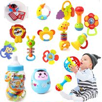 Newborn gutta percha pacifying rattle small plane baby toy 0-1 year old baby hand rattle puzzle rattle