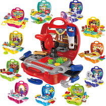 Play house toy suitcase children simulation toolbox storage box small factory boys and girls portable gifts