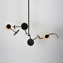 Nordic Postmodern Disc Chandelier Personality Creative Living Room Restaurant Designer Art Conference Room Adjustable Light