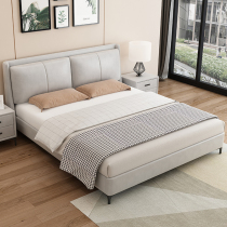 Nordic technology cloth bed light luxury double 1 8 meters disposable master bedroom wedding bed modern simple fabric removable and washable 1 5m